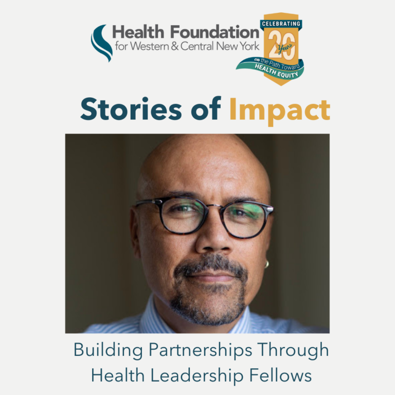 Photo of Karl Shallowhorn and text that reads Stories of Impact - Building Partnerships Through Health Leadership Fellows